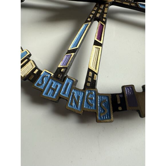 TERRA SANCTA GUILD A Light Shines In The Night Advent 5 Candle 8” Holder Israel - Picture 4 of 5